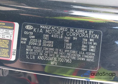 2020 Kia Soul Gt-Line Turbo из США, поврежденный, VIN KNDJ53AF8L7007963